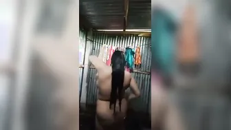 Chubby Married Wife Taking Nude Bath Filming Herself In Bathroom