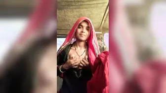 Rajasthani Wife Slowly Undressing Revealing Her Big Natural Boobs