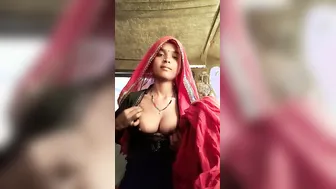 Rajasthani Wife Slowly Undressing Revealing Her Big Natural Boobs