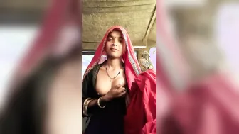 Rajasthani Wife Slowly Undressing Revealing Her Big Natural Boobs