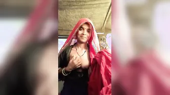 Rajasthani Wife Slowly Undressing Revealing Her Big Natural Boobs