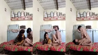Dehati Couple Recording Their Raw Fucking Session In Bedroom