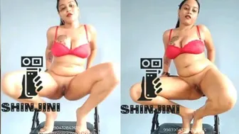 Smooth Pussy Babe Teasing And Stripping Half Naked