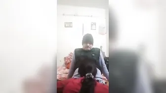 Aunty Recording Herself Masturbating In The Bedroom Alone