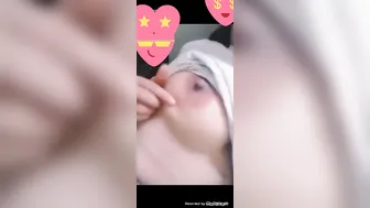 Shy GF Flashing Her Perky Boobs To Lover On Video Call