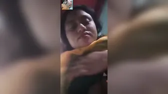 Busty Bhabhi Teasing Her BF Stripping Naked On Camera