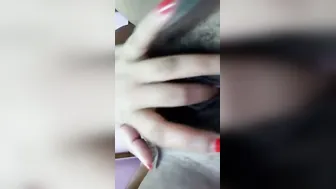 Hairy Pussy Girl Spreading Legs Wide For Selfie Cam At Home Now