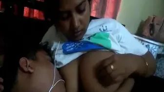 Office Girl Letting Her Coworker Suck Her Tits After Work