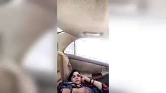 Desi Wife Flashing Her Pussy Naked In Backseat Of Car