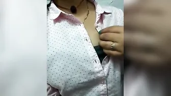Big Tit GF Showing Off Her Massive Boobs For Me