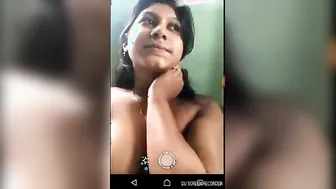 Young Girl Flashing Her Tits During Late Night Video Call