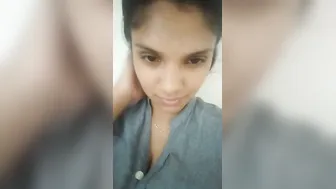 Indian Girl Showing Off Her Big Natural Tits On Selfie