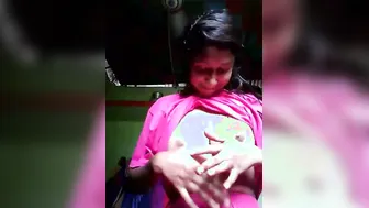 Bengali College Babe Playing With Massive Natural Tits For Him