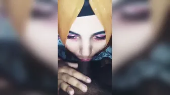 Hijabi GF Secretly Sucking Cock Recorded On Mobile Cam