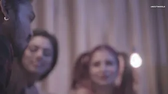 Young Friends Playing Naughty Games Turning Into Group Action