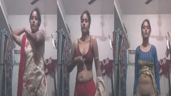 Naughty Wife Stripping Her Saree For Lover In The Bedroom