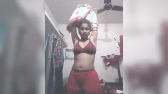 Naughty Wife Stripping Her Saree For Lover In The Bedroom