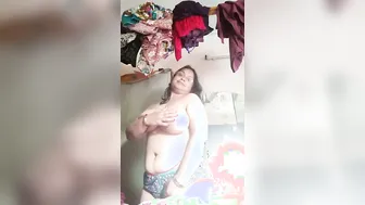 Busty Wife Teasing With Her Massive Tits Out On Webcam Tonight