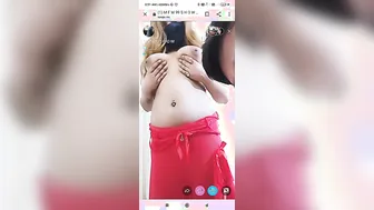 Young GF Stripping Topless For Hot Live Cam Show