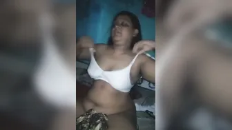 Chubby Wife's Big Natural Tits Caught On Camera By Her Hubby