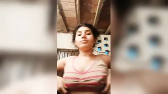 Sexy Wife Flashing Her Perfect Natural Boobs For Private Camera