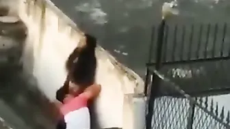 Horny Couple Fucking Wildly On Terrace Captured By Neighbor Spy