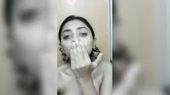 Married Woman Flashing Her Big Boobs And Smooth Pussy On Phone