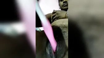 Bored Housewife Pleasuring Herself With Toothbrush In Bathroom