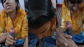 Salesgirl Giving Head To Customer Inside Shopping Mall Restroom