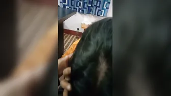 Salesgirl Giving Head To Customer Inside Shopping Mall Restroom