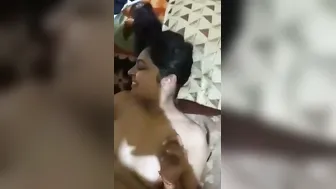 Married Woman Giving Sloppy Head To Hubby In Bedroom Video