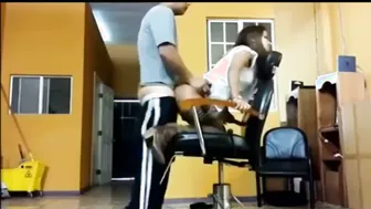 Office Slut Bent Over Chair Getting Fucked Hard From Behind