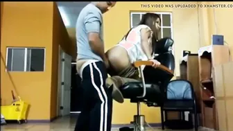 Office Slut Bent Over Chair Getting Fucked Hard From Behind