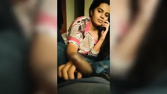 Jerking Off My Brother While Chatting With Hubby On The Phone