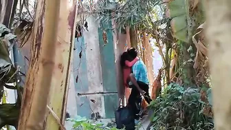 Desi College GF Fucking Friend Outdoors In Risky Mms