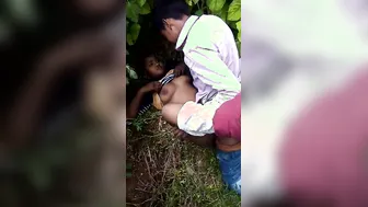 College Girl From Village Getting Banged Outdoors By Her Lover
