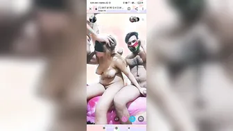 Slutty GF In Threesome Action Live Streaming For Fans