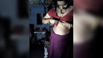 Village Wife Stripping Completely Naked Teasing On Selfie Cam