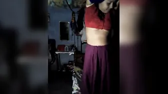 Village Wife Stripping Completely Naked Teasing On Selfie Cam