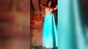 Village Wife Teasing And Stripping For Her Boyfriend On Camera