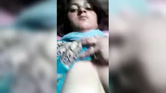 Curvy Village Wife Flaunting Those Heavy Natural Tits On Camera