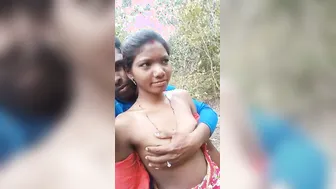 Village Wife Getting Tits Pressed And Fucked Outdoors Secretly