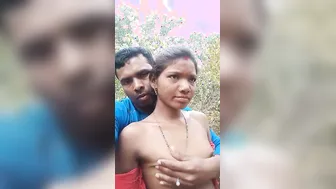 Village Wife Getting Tits Pressed And Fucked Outdoors Secretly