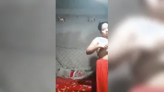 Innocent Girl Stripping Naked Making Private Video For Boyfriend