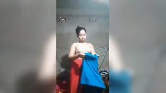 Innocent Girl Stripping Naked Making Private Video For Boyfriend