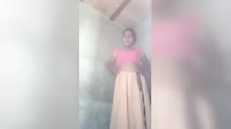 Dehati Wife Stripping Saree Showing Her Naked Pussy For Lover