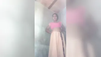 Dehati Wife Stripping Saree Showing Her Naked Pussy For Lover