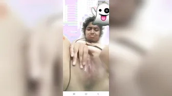 GF Spreading Pussy Wide Open For Boyfriend Close Up View