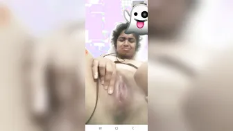 GF Spreading Pussy Wide Open For Boyfriend Close Up View