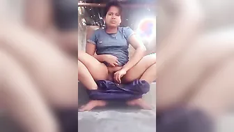 Village Slut Fingering Her Wet Pussy While Recording On Phone
